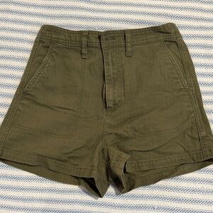 Madewell High Waist Olive Shorts